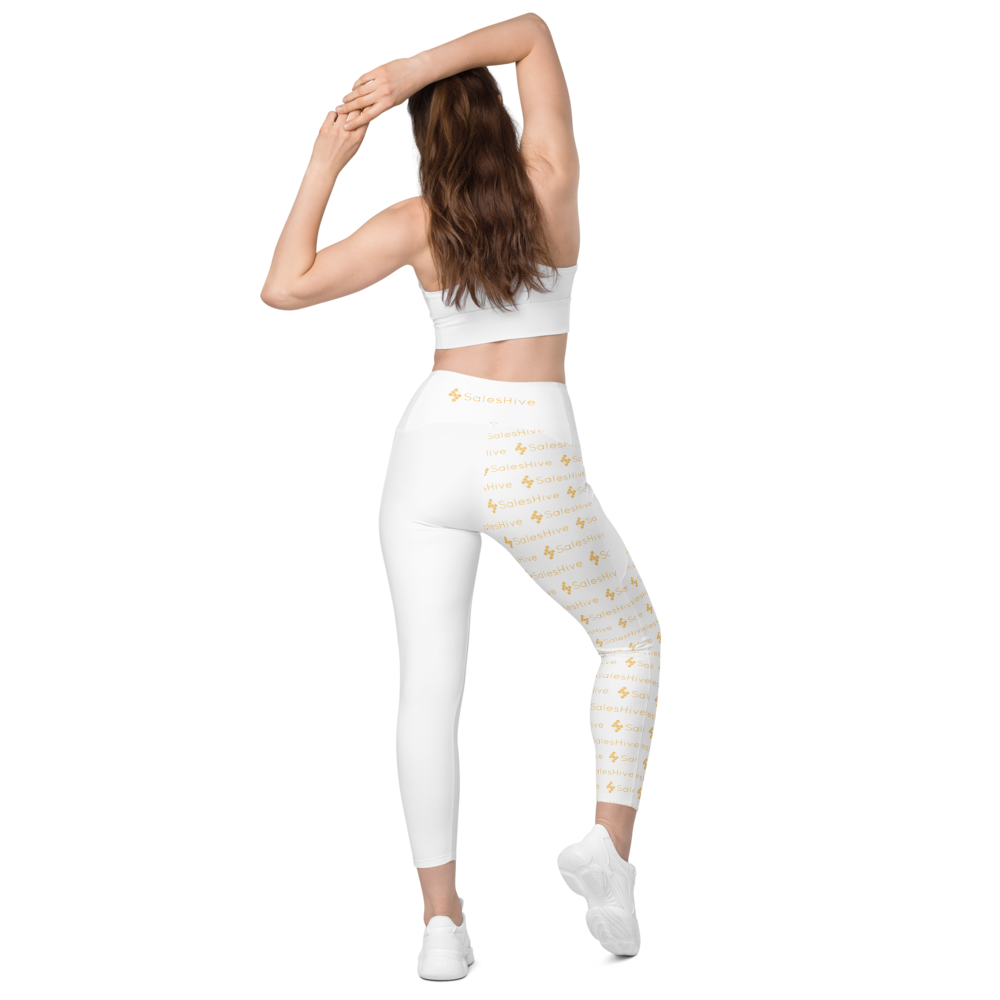 Whilte leggings with pockets – The SalesHive Store